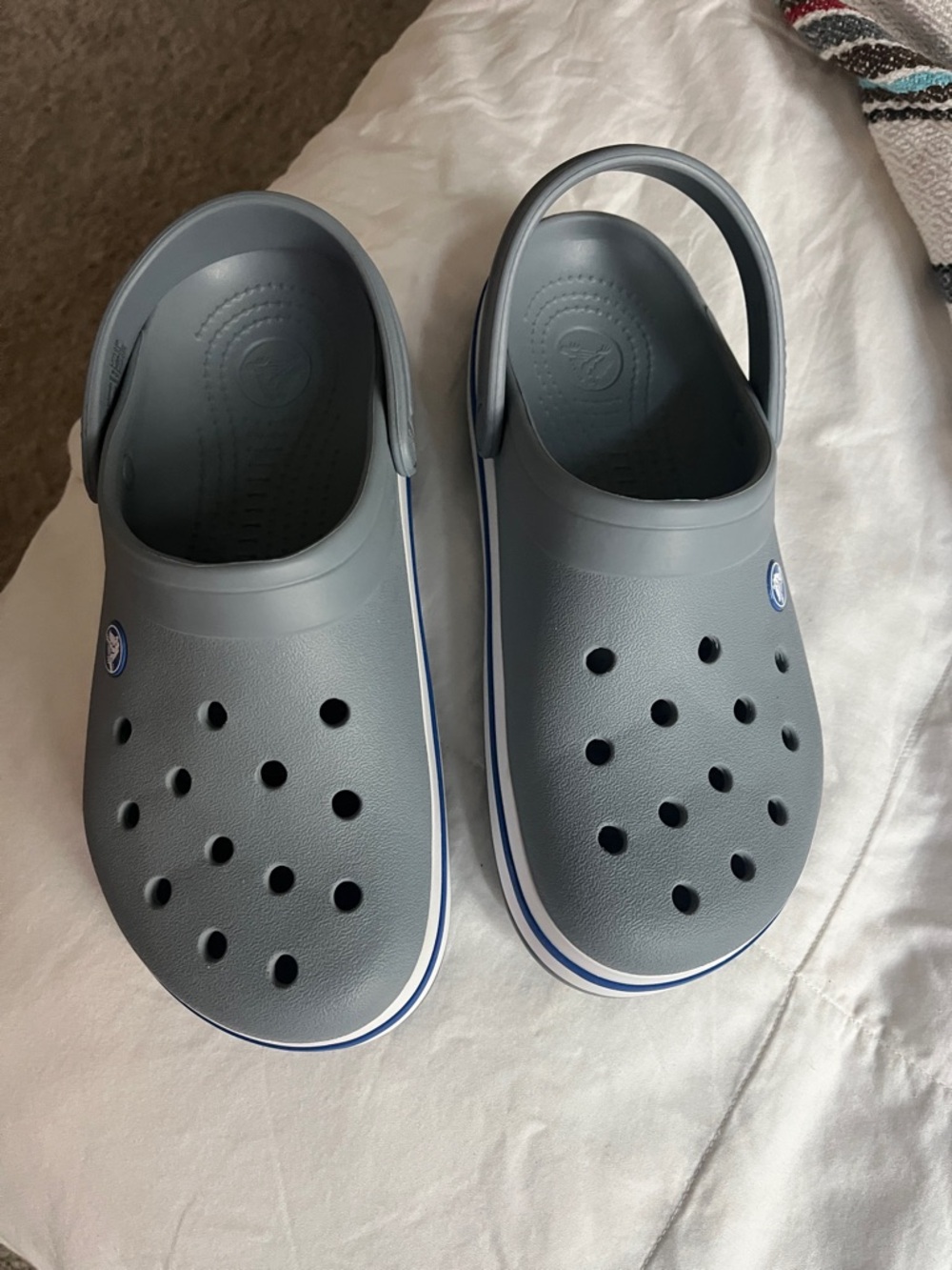 CROCS Clog in Grey with Navy-Trim